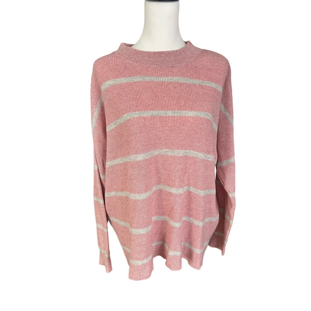 American Eagle Pink Gray Jegging Fit Sweater Medium